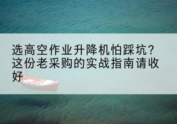 高坪高空作业升降机厂家推荐-选高空作业升降机怕踩坑？这份老采购的实战指南请收好